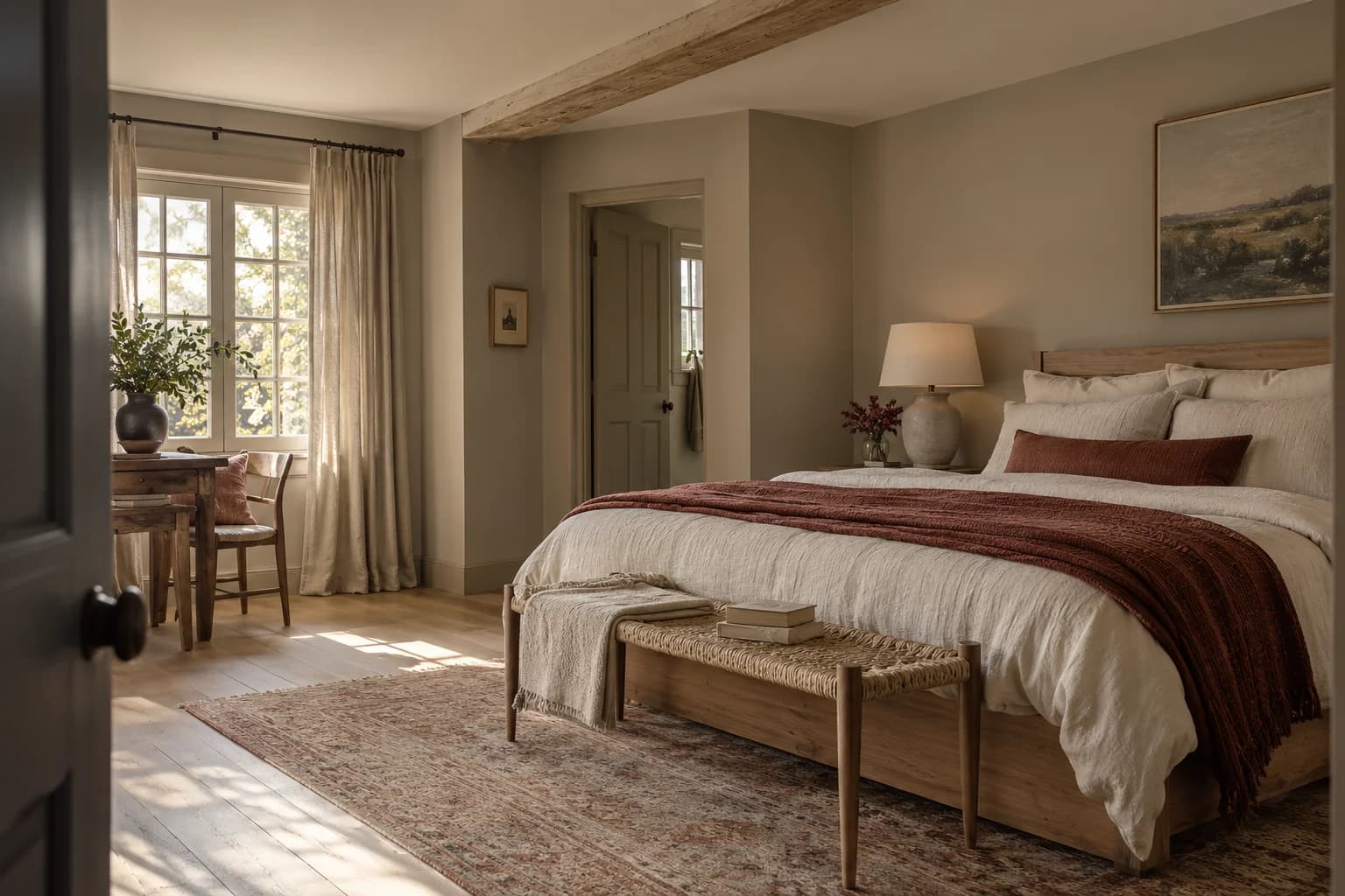 Bedroom featuring Smoked Oyster paint