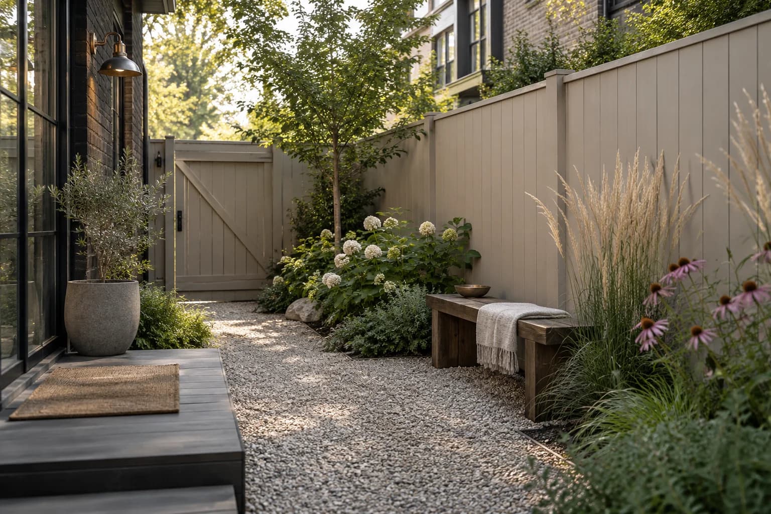 Fences & garden structures featuring Smoked Oyster paint