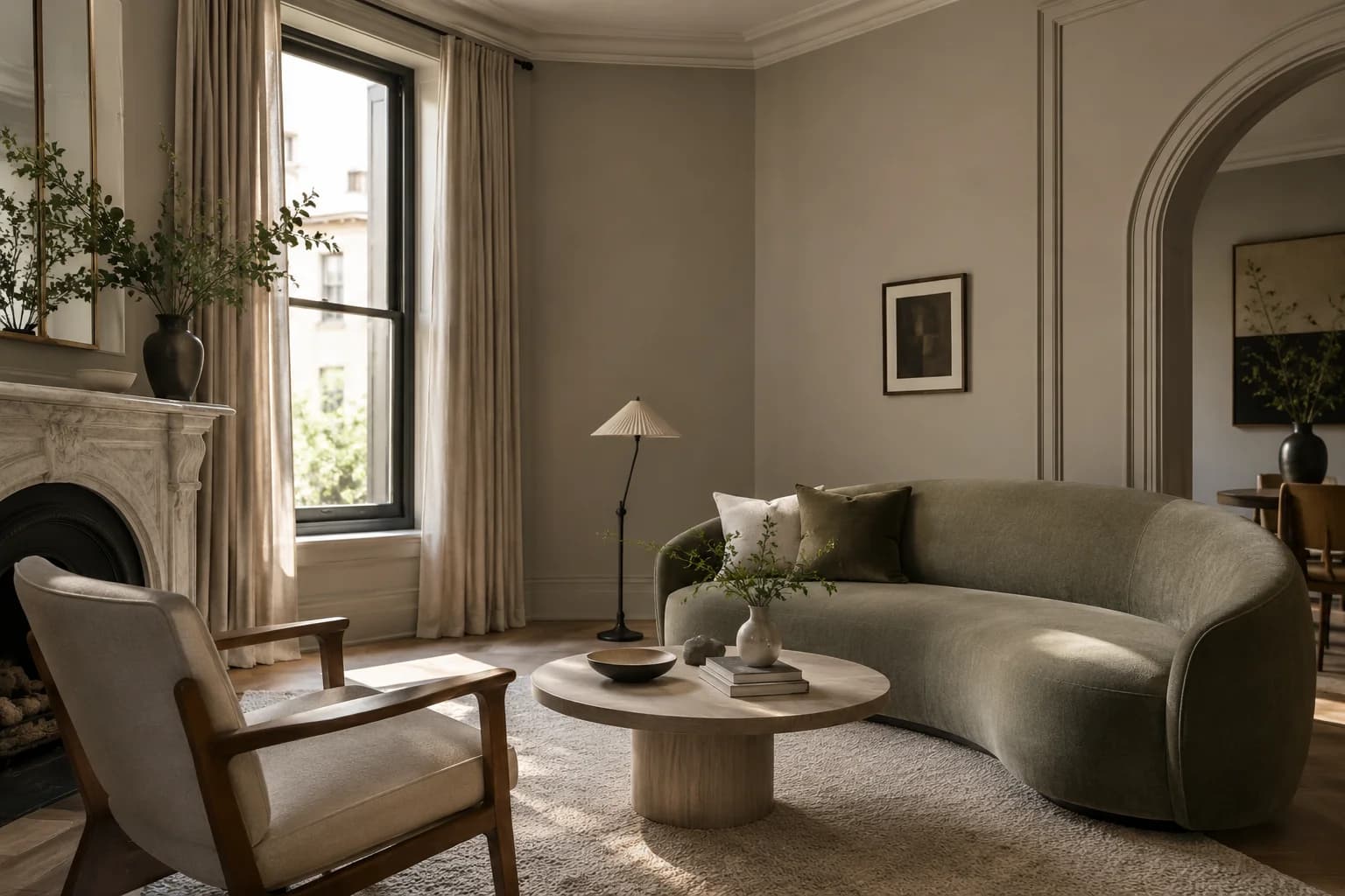 Living room featuring Smoked Oyster paint