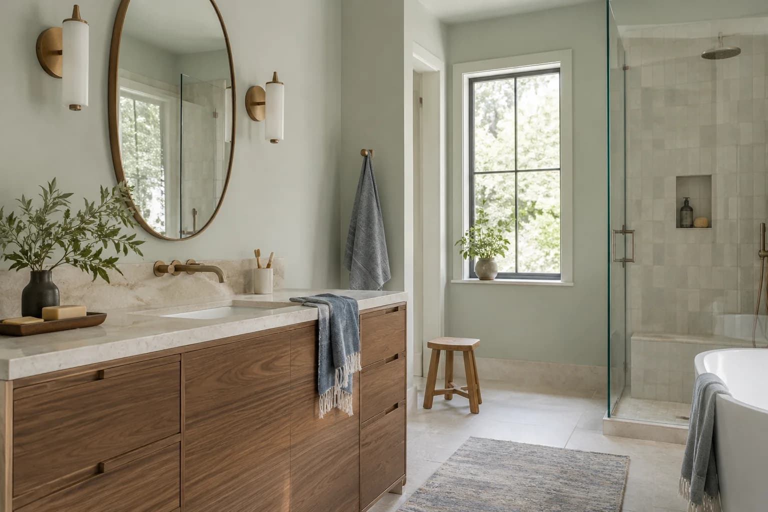 Bathroom featuring Sparkling Sage paint