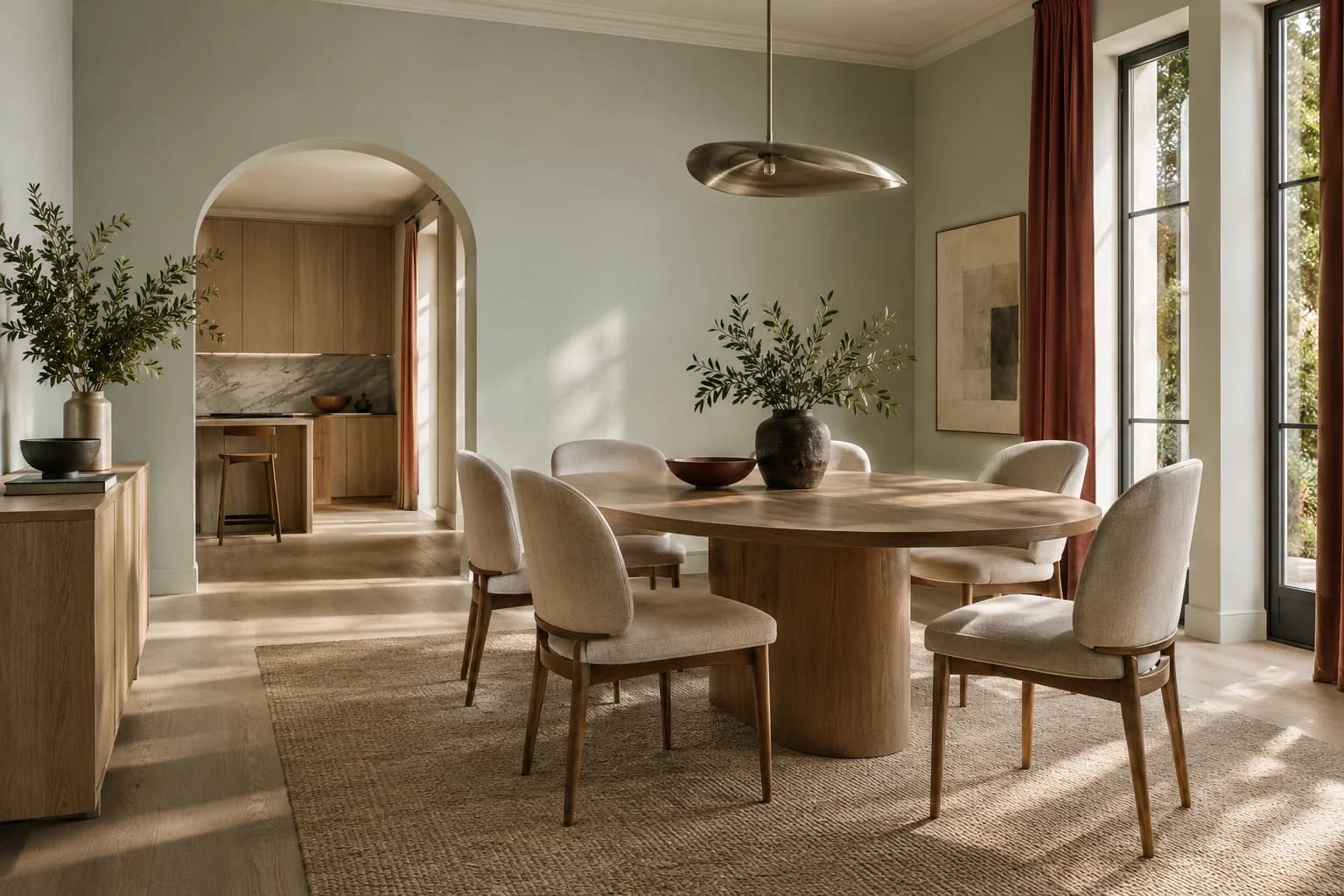 Dining room featuring Sparkling Sage paint