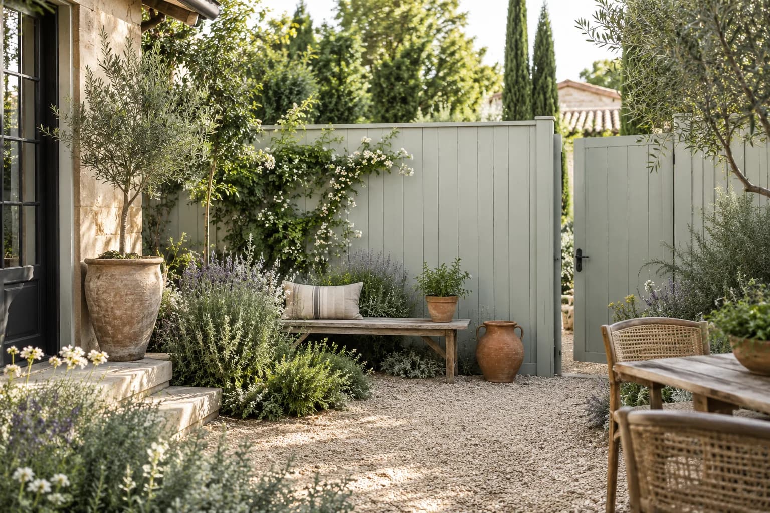 Fences & garden structures featuring Sparkling Sage paint