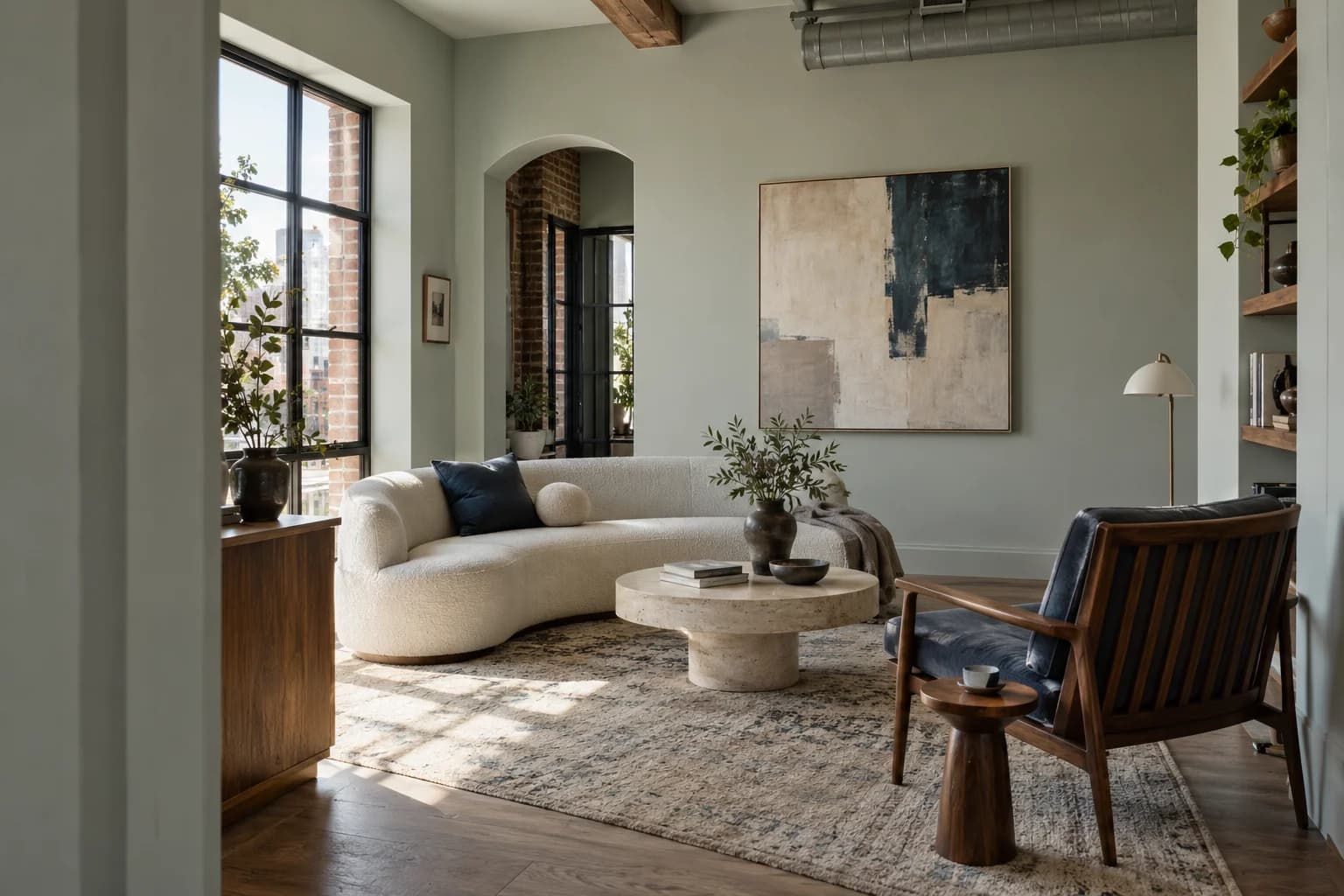Living room featuring Sparkling Sage paint