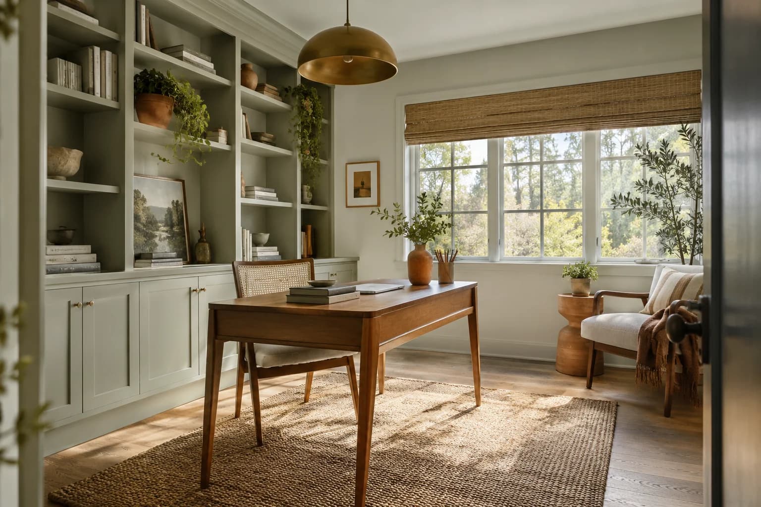Home office featuring Sparkling Sage paint