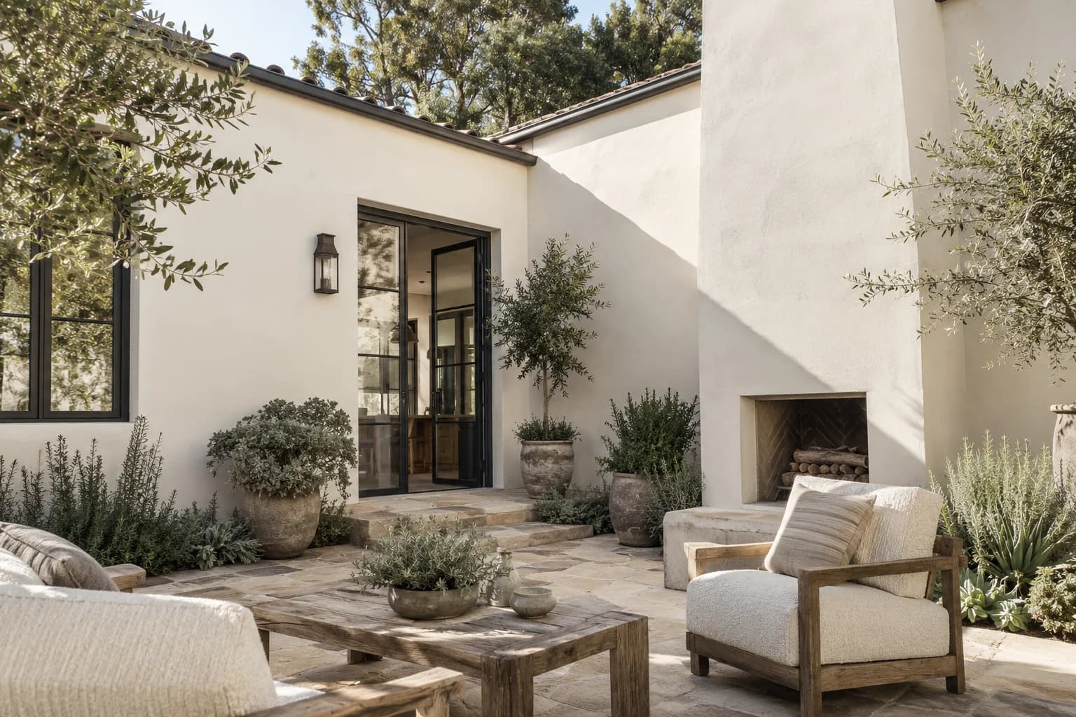 Stucco featuring Swiss Coffee paint