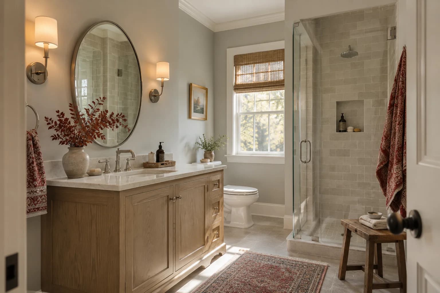 Bathroom featuring Tempered Gray paint
