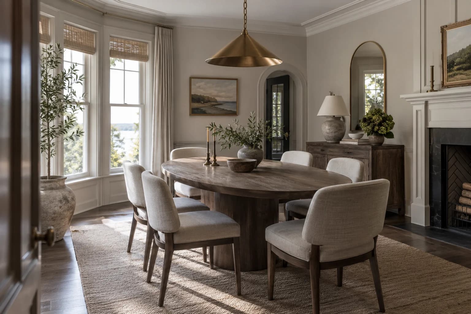 Dining room featuring Tempered Gray paint