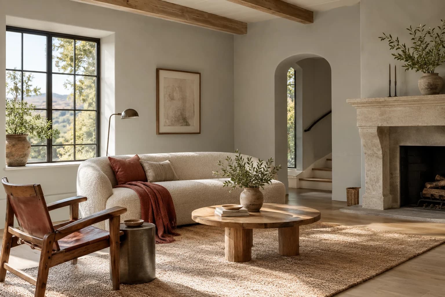 Living room featuring Tempered Gray paint