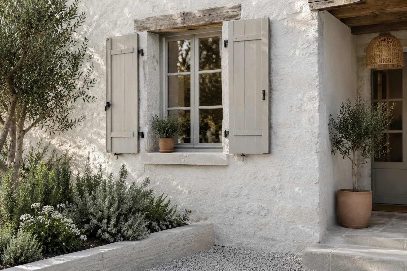 Shutters & trim featuring Tempered Gray paint