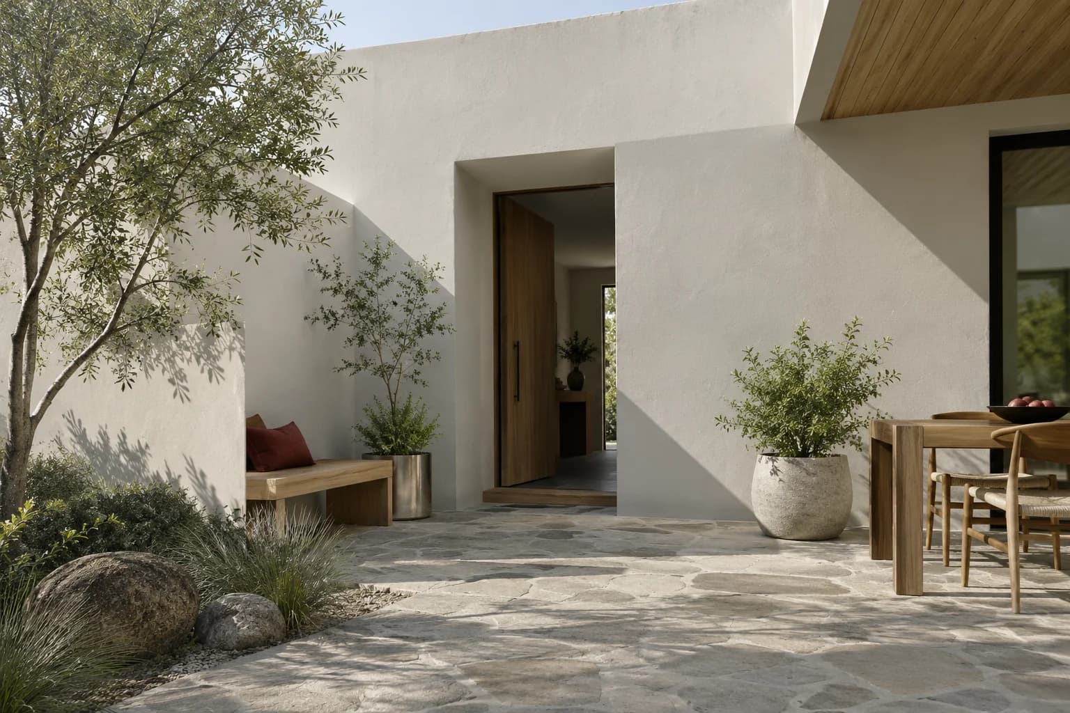 Stucco featuring Tempered Gray paint