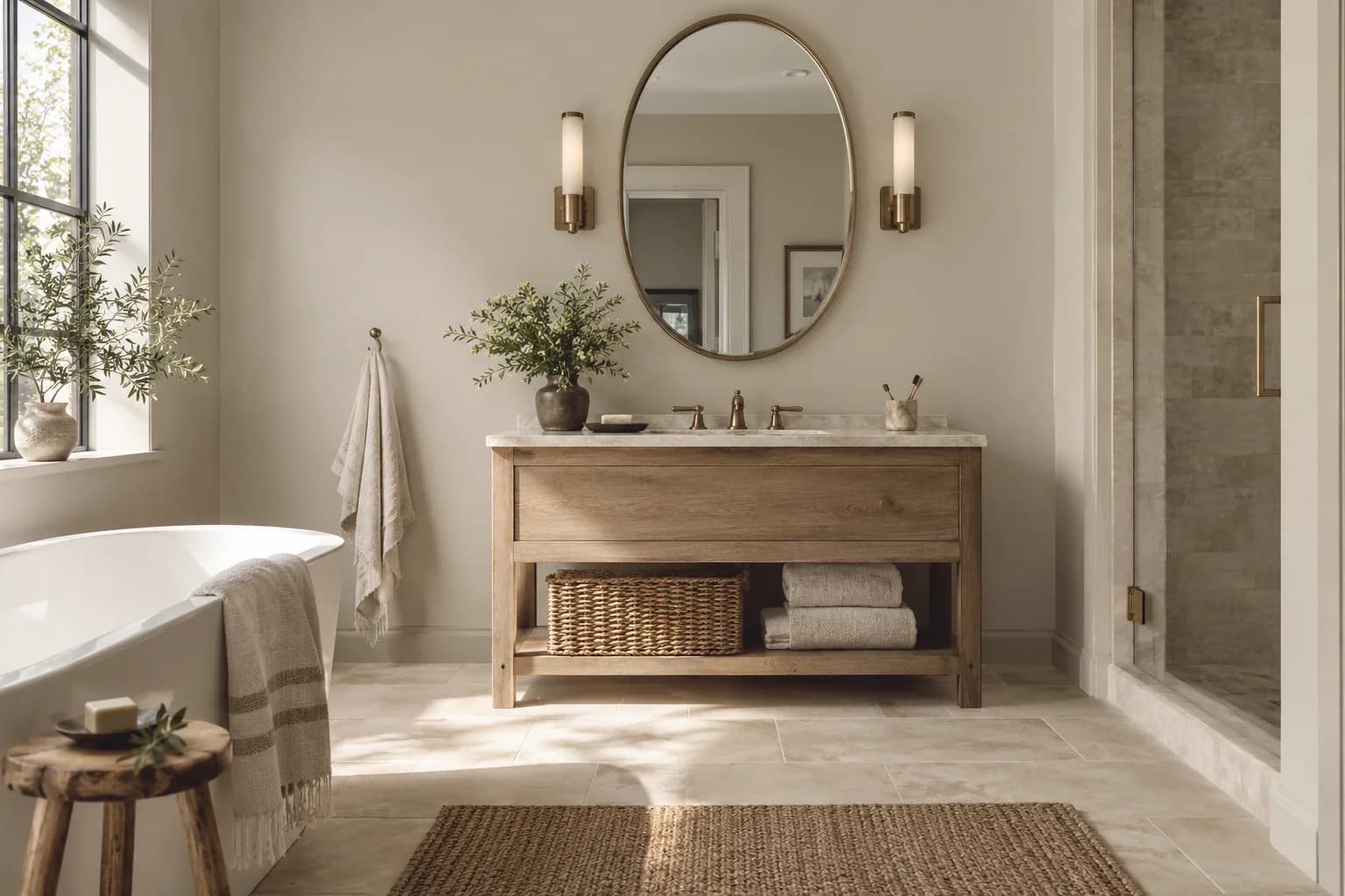 Bathroom featuring Villa Grey paint