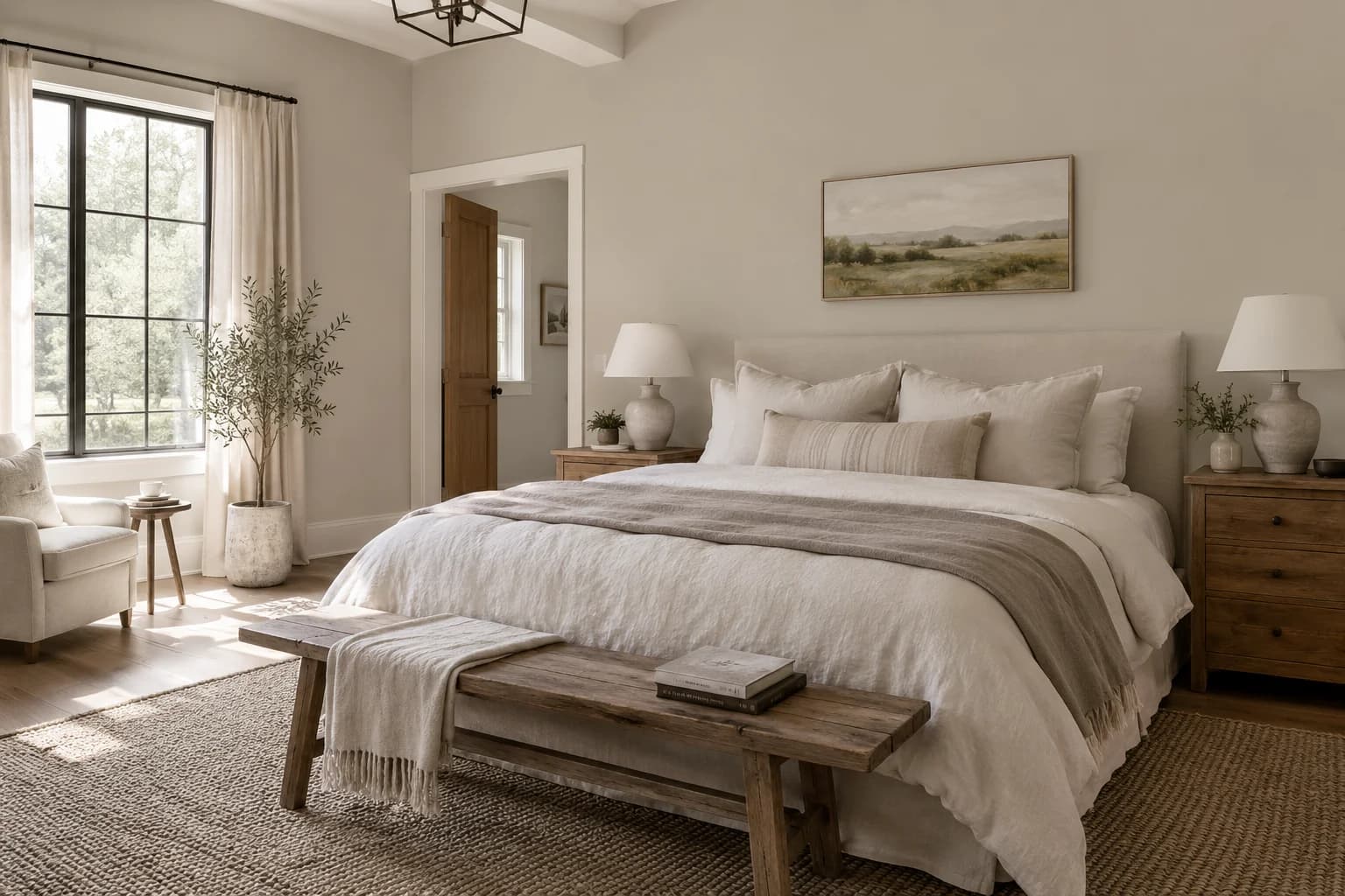 Bedroom featuring Villa Grey paint