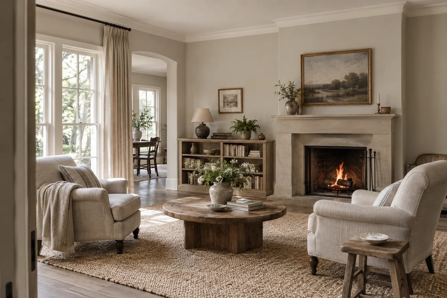 Living room featuring Villa Grey paint