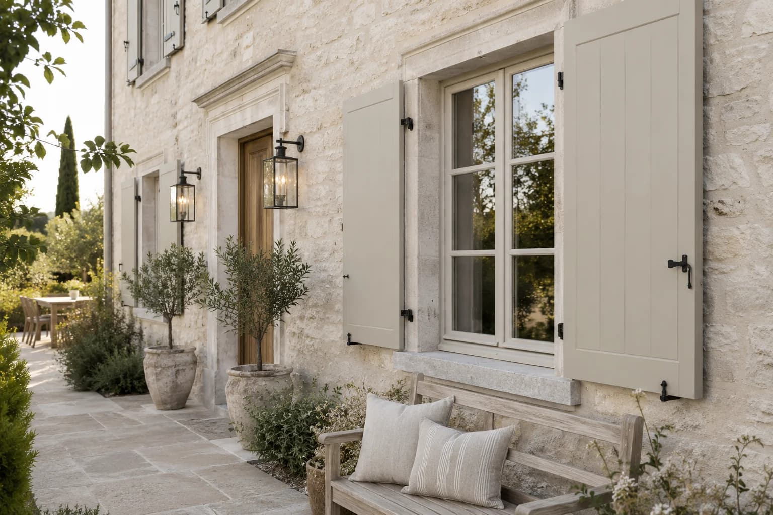 Shutters & trim featuring Villa Grey paint