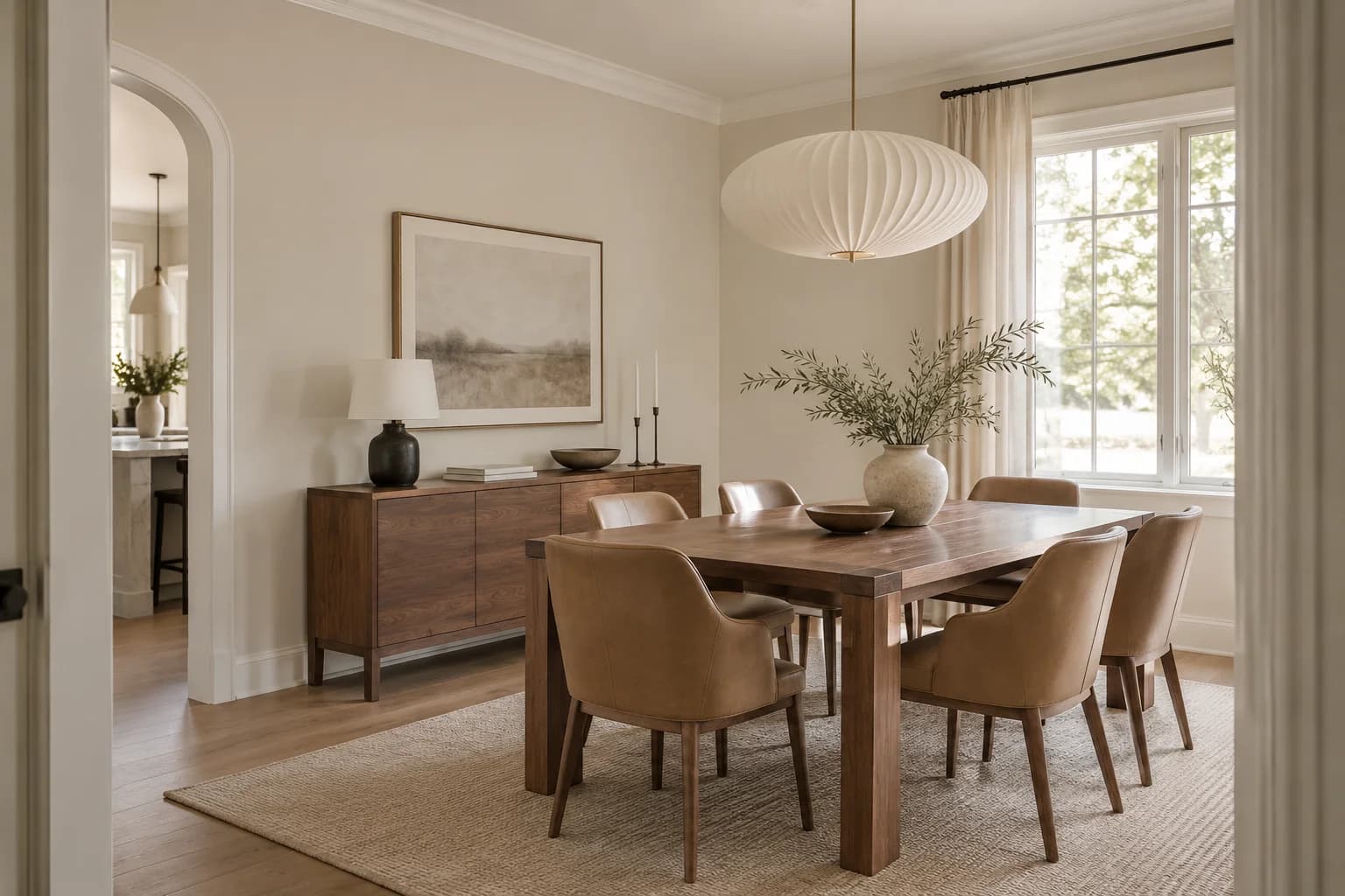 Dining room featuring Warm Putty paint