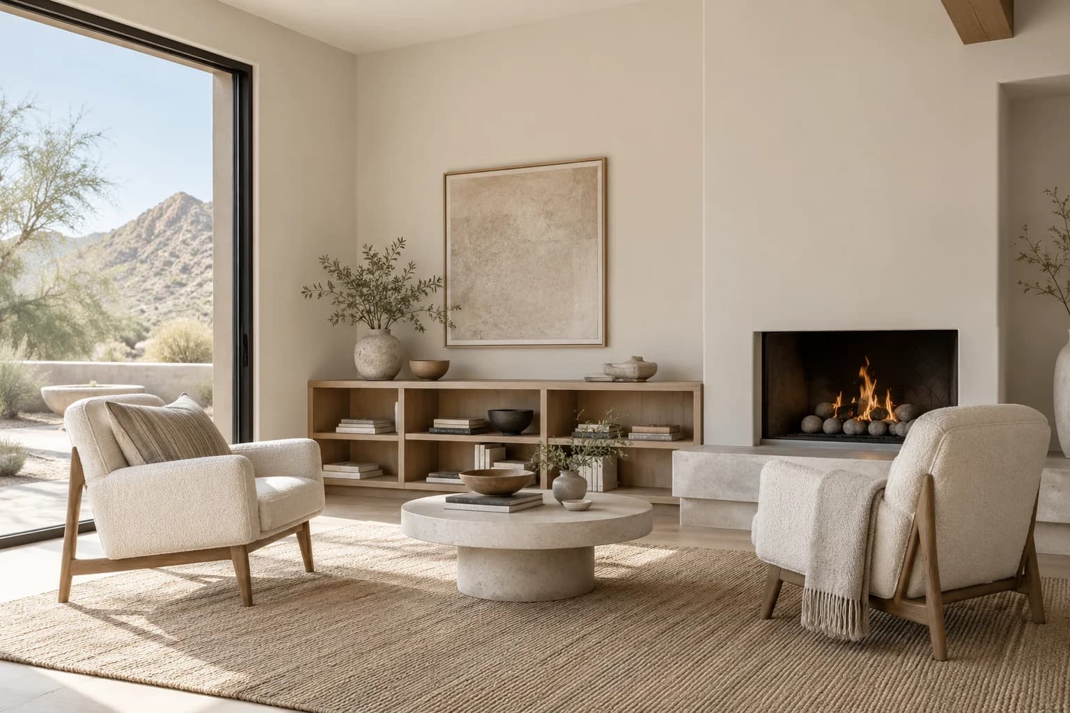 Living room featuring Warm Putty paint