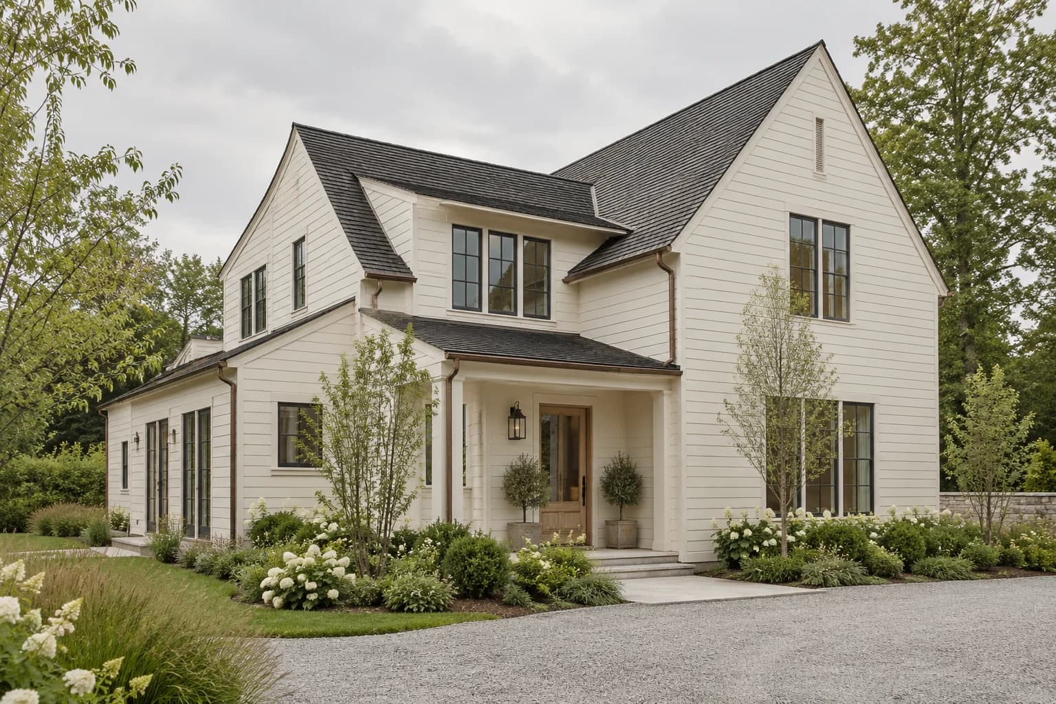 Siding featuring White Dove paint
