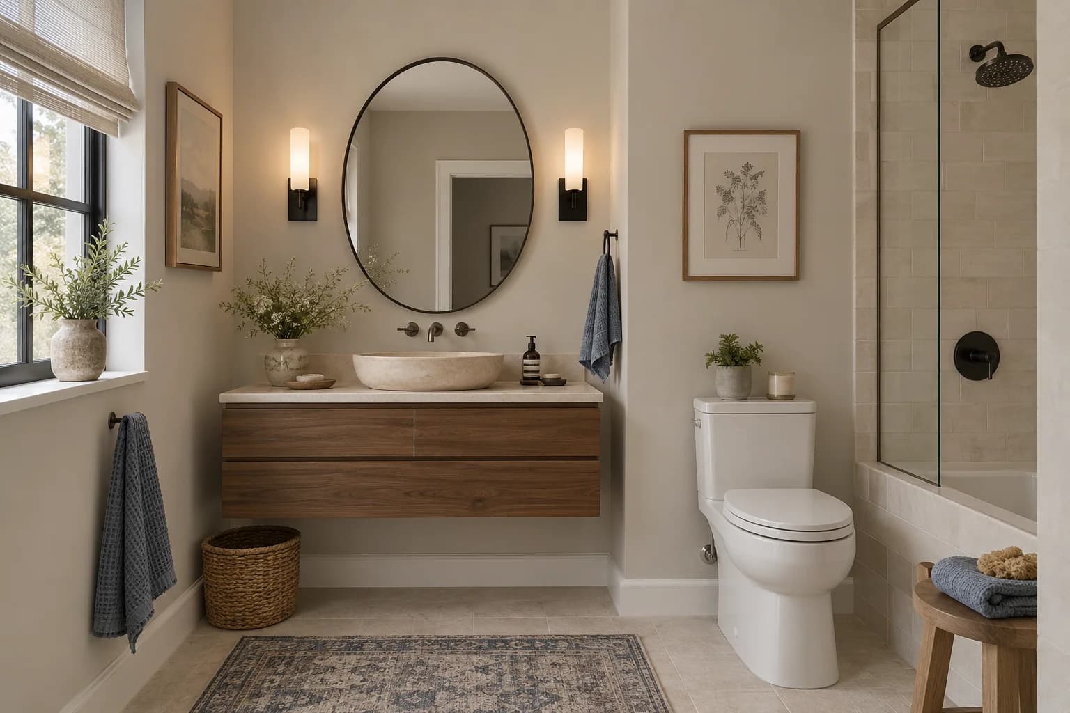 Bathroom featuring Agreeable Gray paint