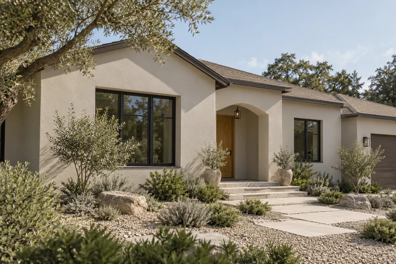 Stucco featuring Agreeable Gray paint
