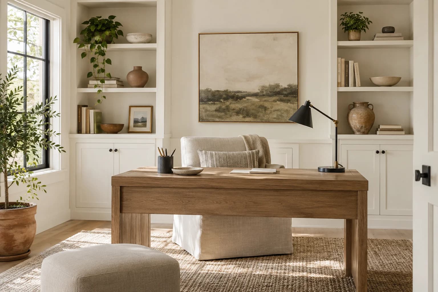 Home office featuring Alabaster paint