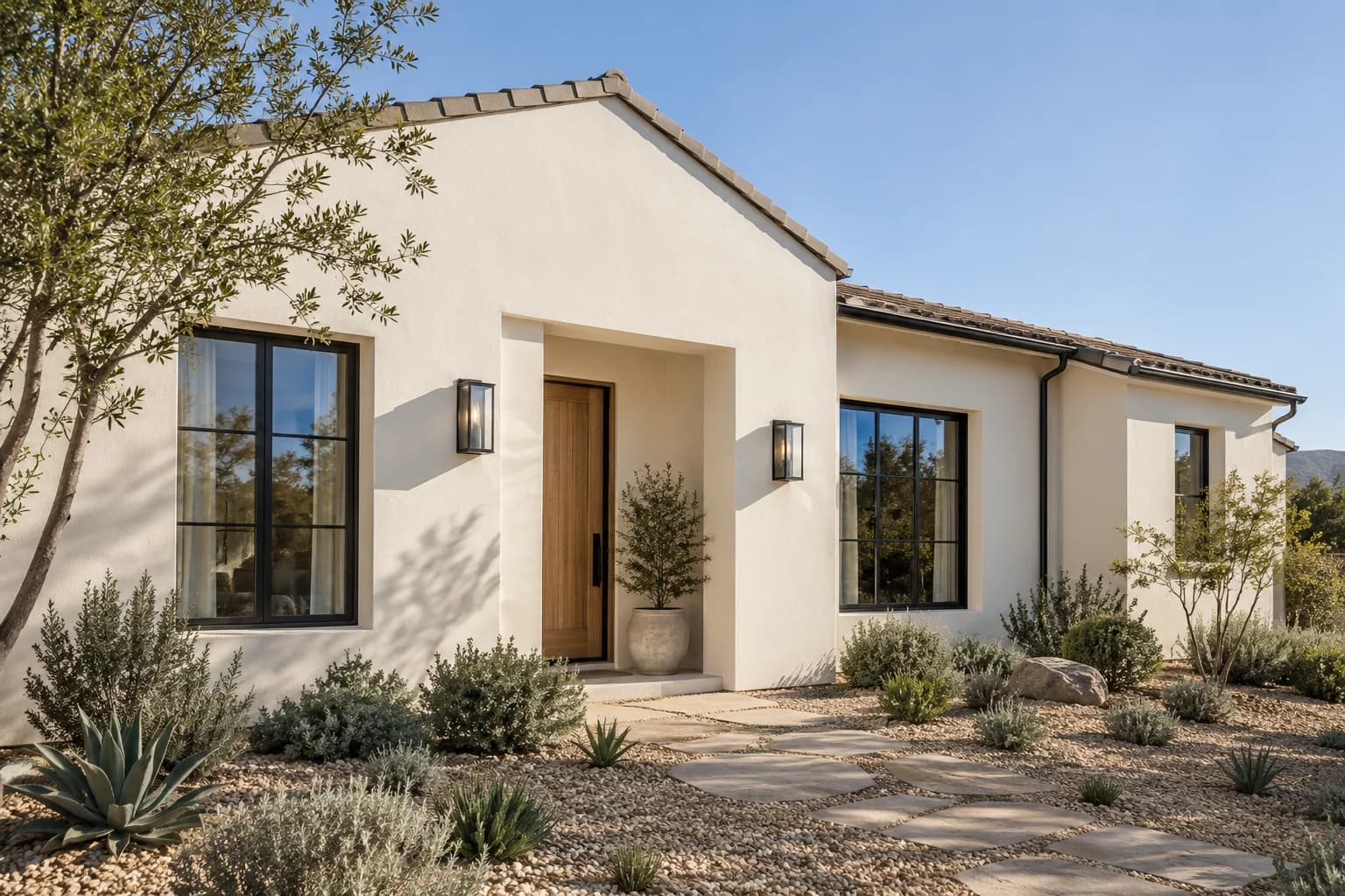 Stucco featuring Alabaster paint