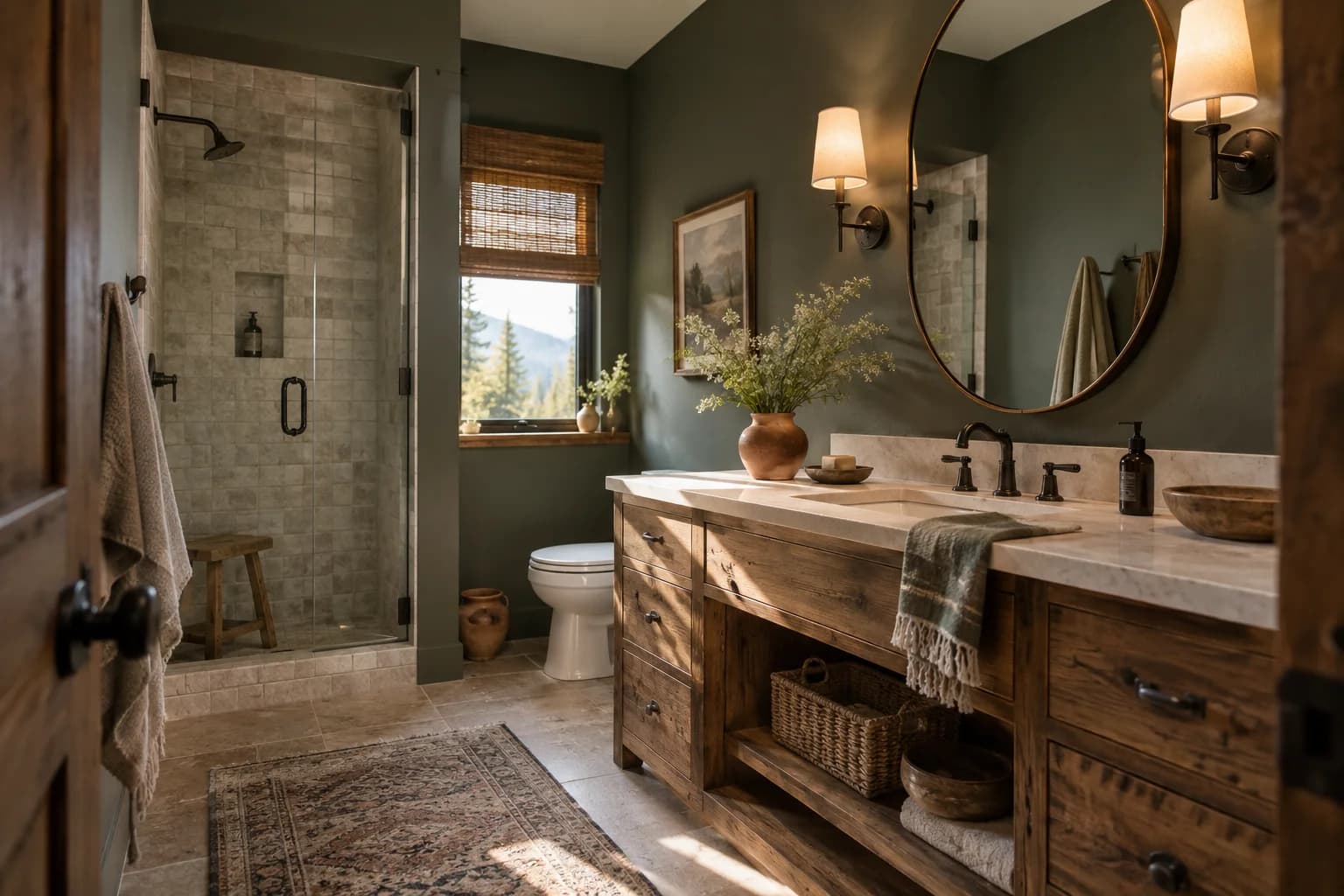 Bathroom featuring Black Bamboo paint