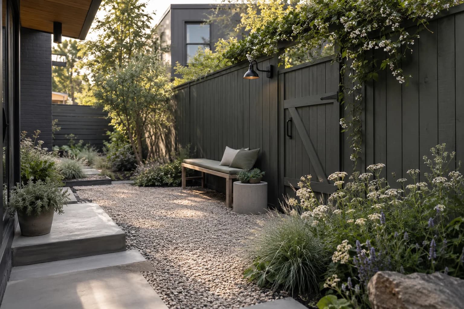 Fences & garden structures featuring Black Bamboo paint