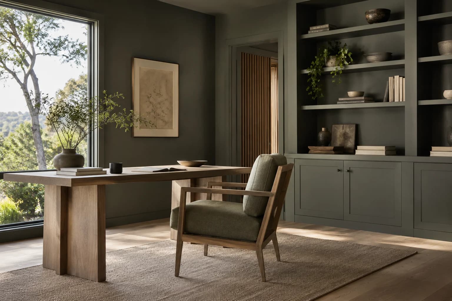Home office featuring Black Bamboo paint
