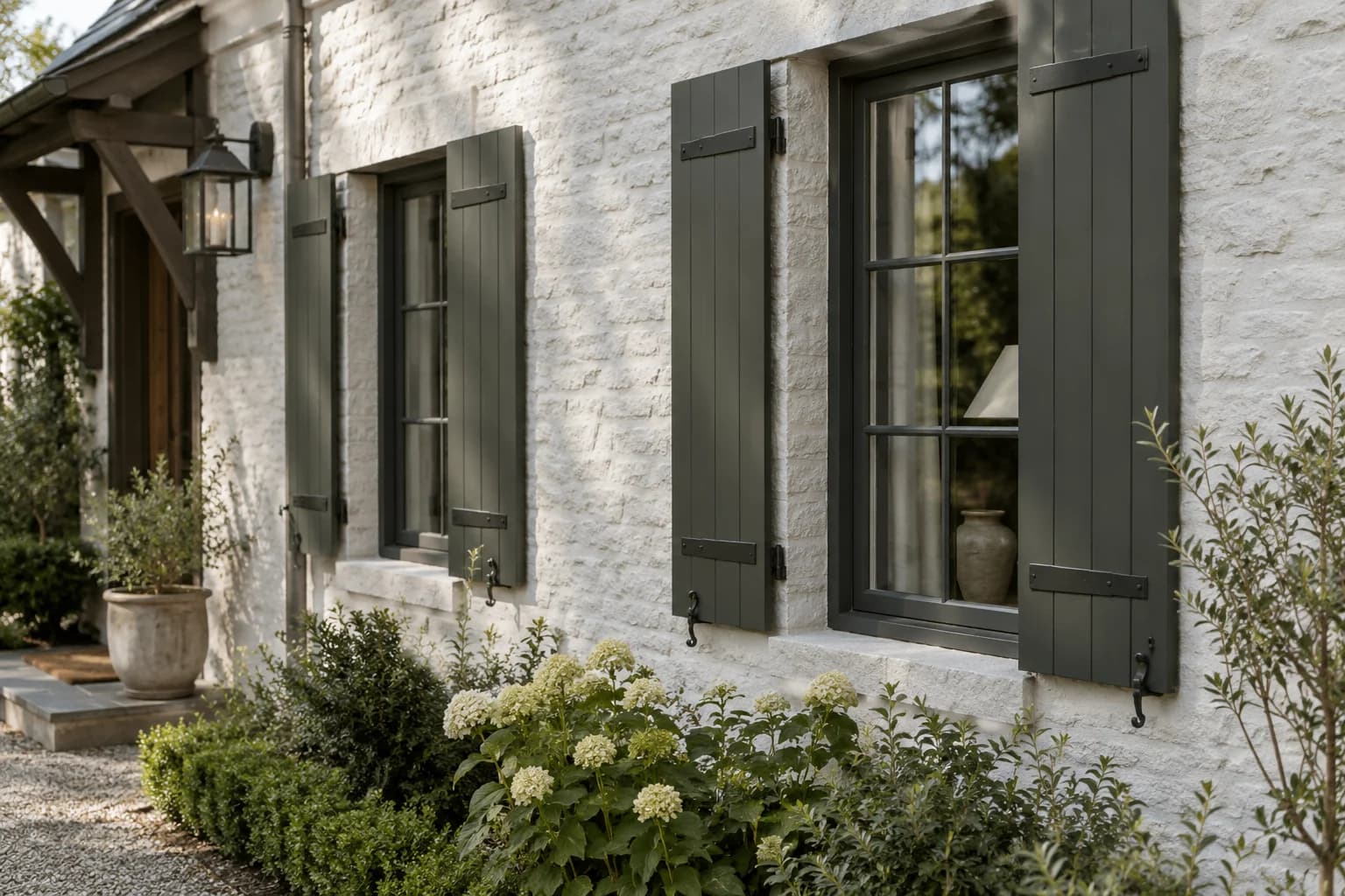 Shutters & trim featuring Black Bamboo paint