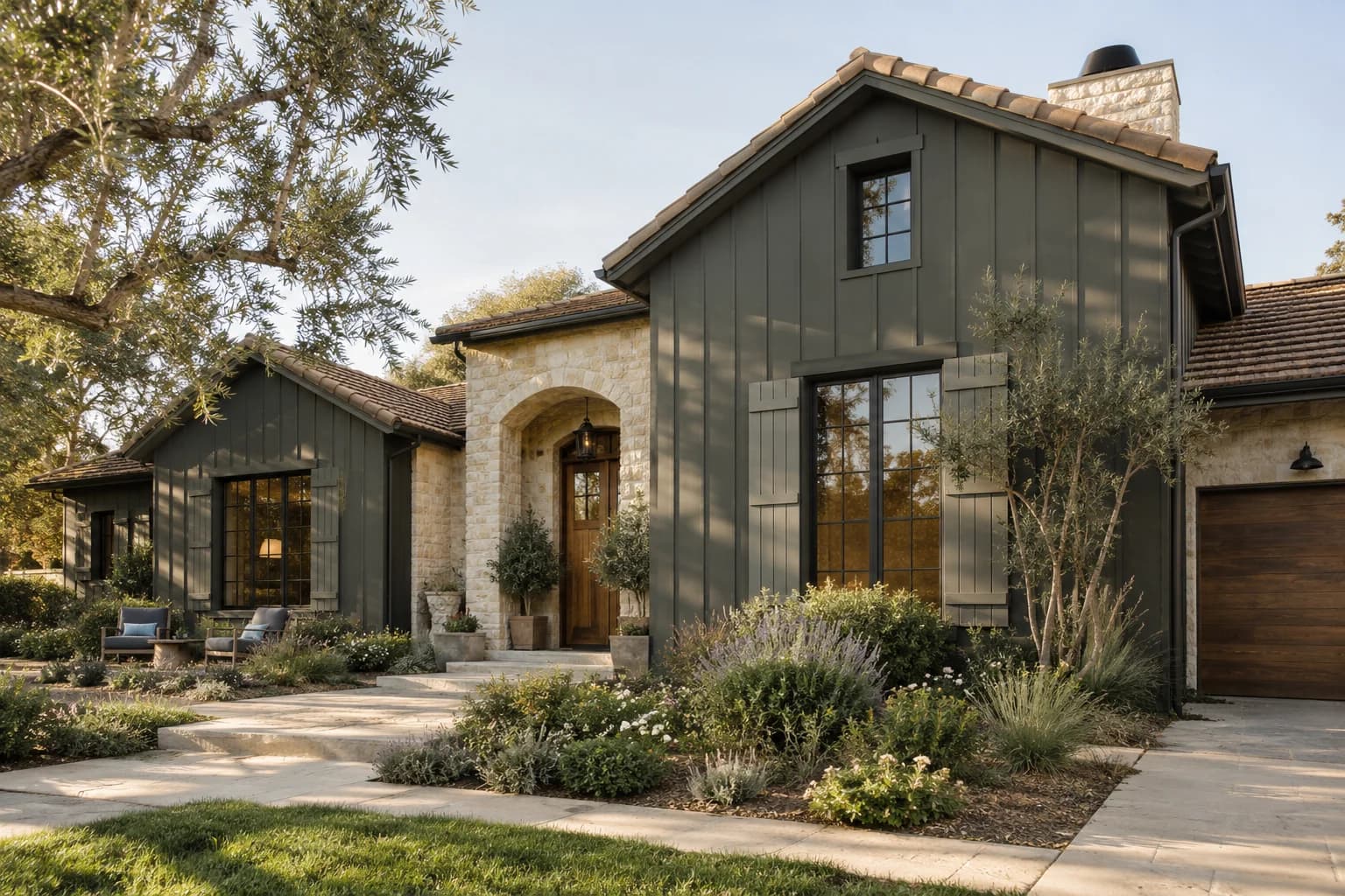 Siding featuring Black Bamboo paint