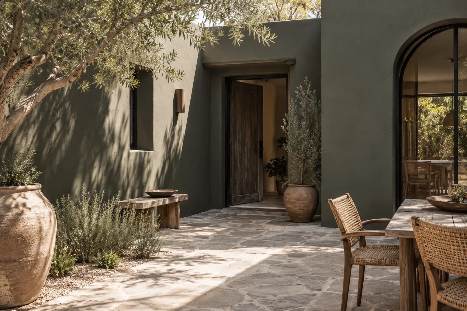 Stucco featuring Black Bamboo paint