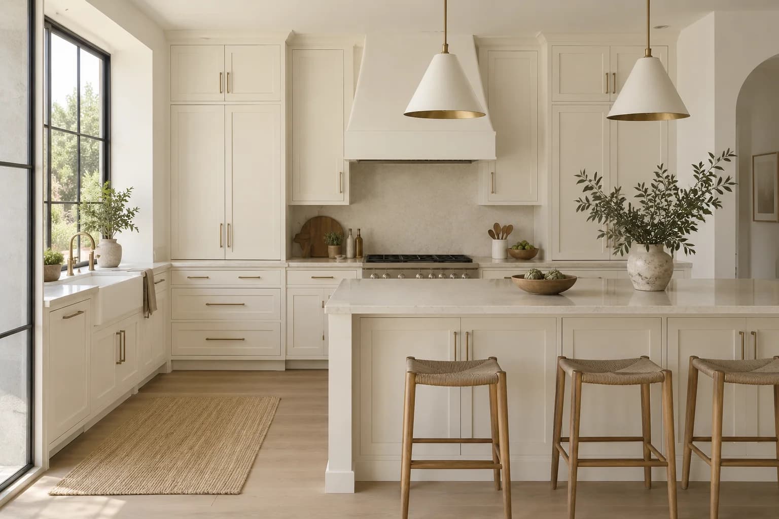 Kitchen cabinets featuring Blank Canvas paint