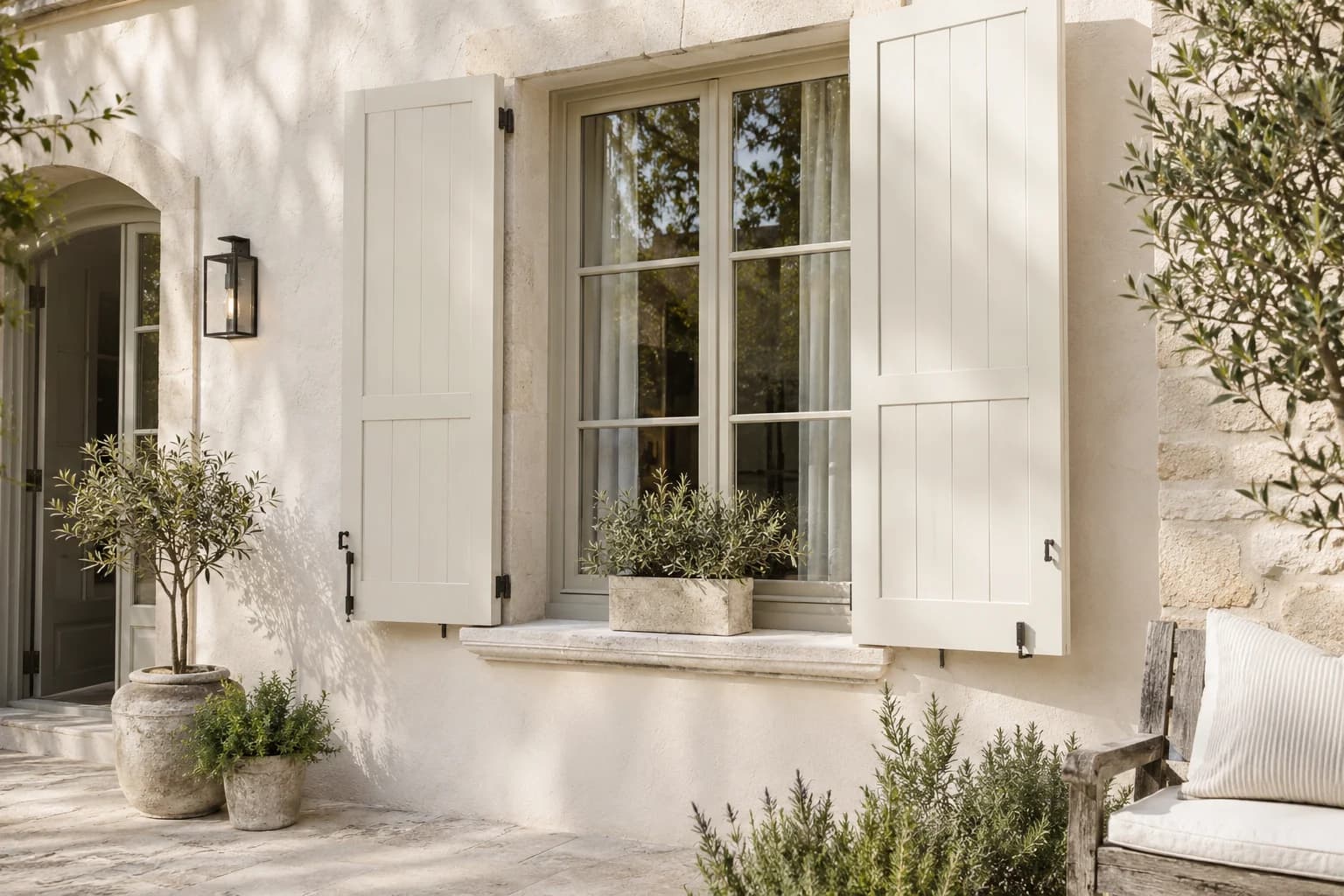 Shutters & trim featuring Blank Canvas paint