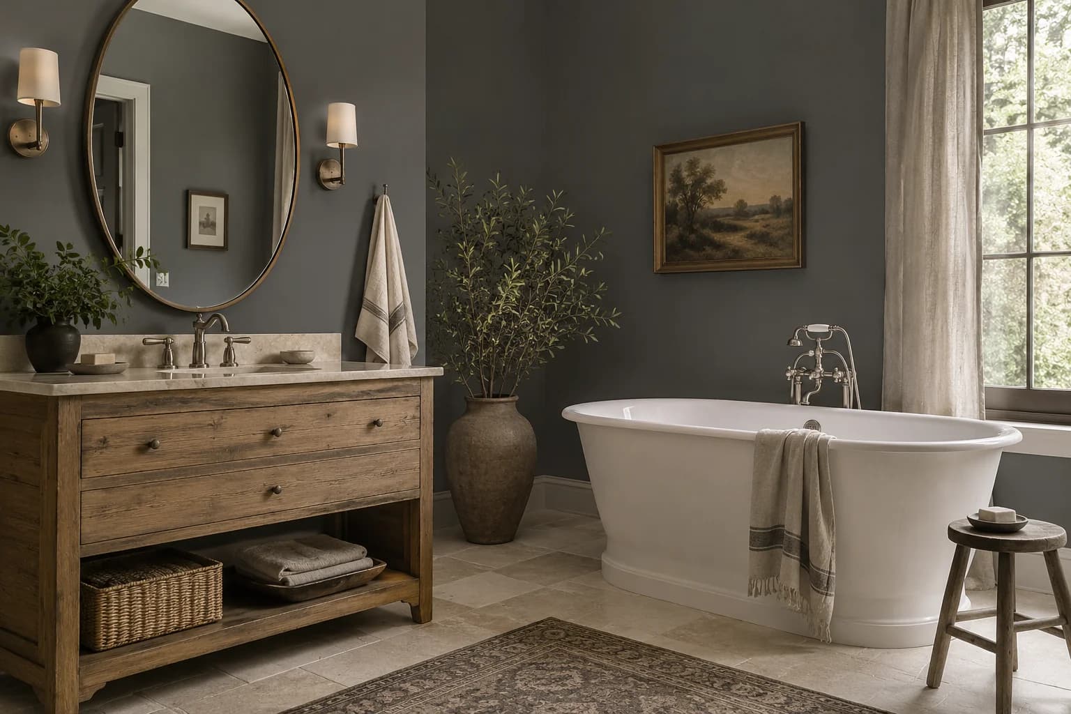 Bathroom featuring Cracked Pepper paint