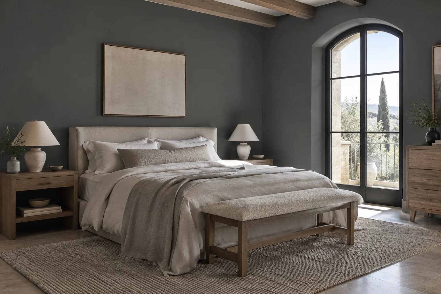Bedroom featuring Cracked Pepper paint