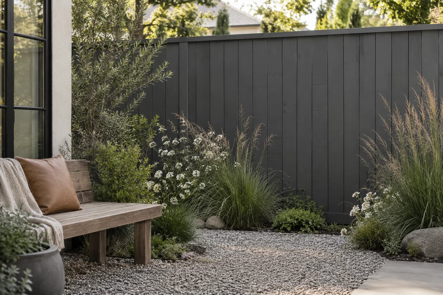 Fences & garden structures featuring Cracked Pepper paint