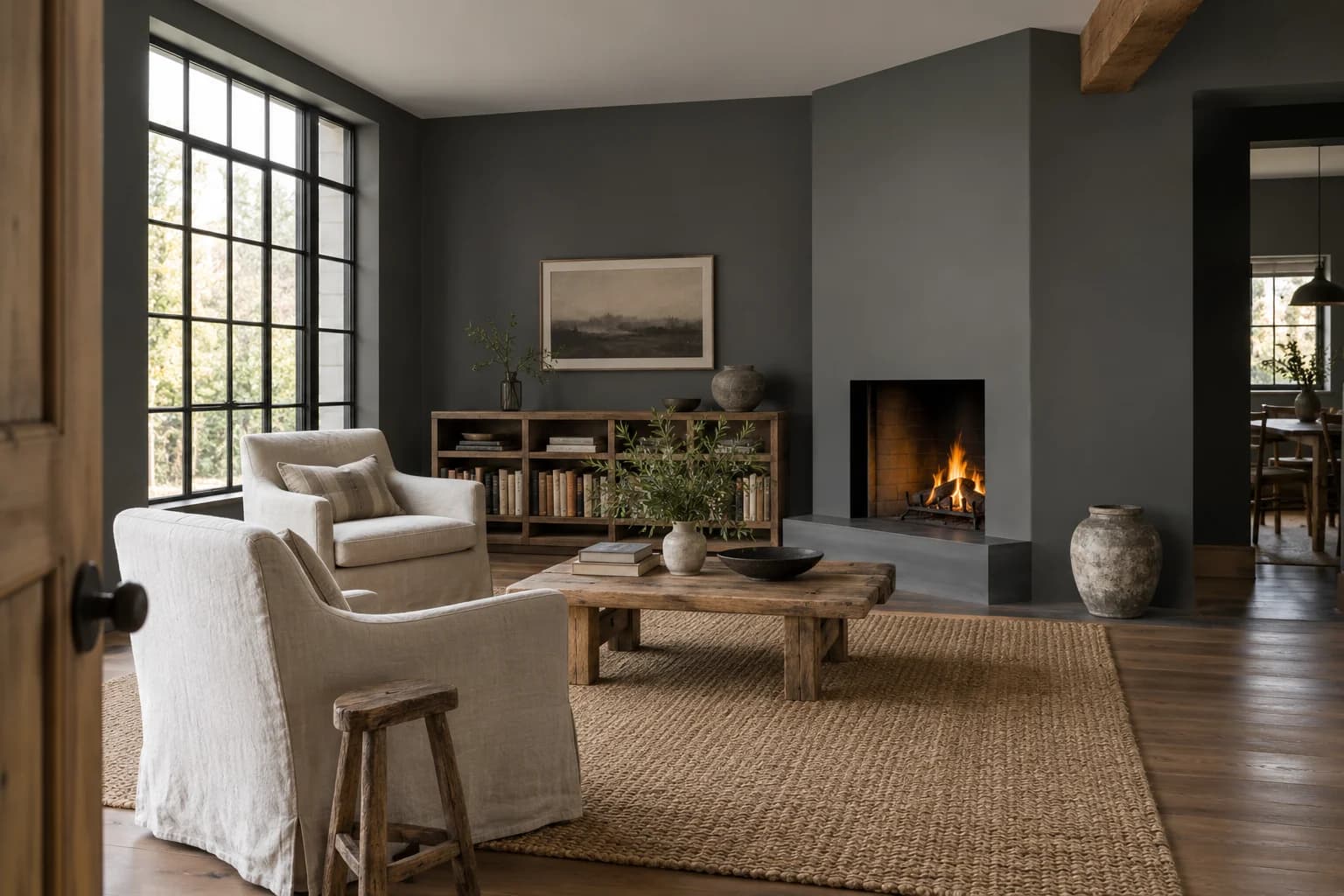 Living room featuring Cracked Pepper paint