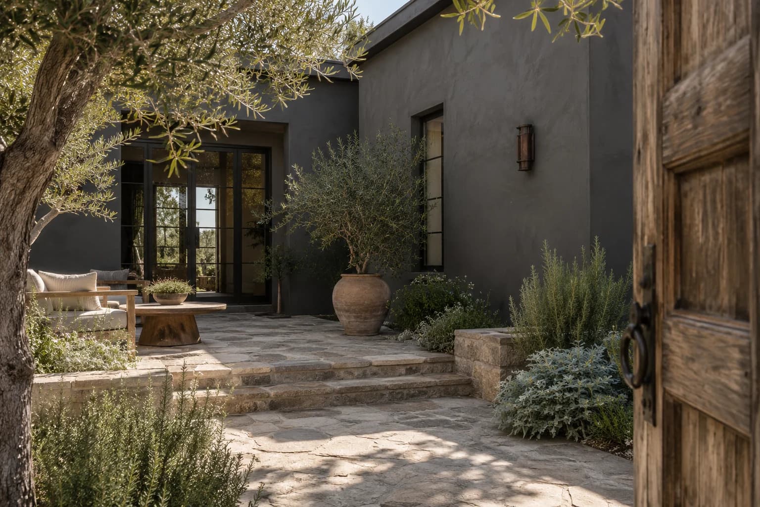Stucco featuring Cracked Pepper paint