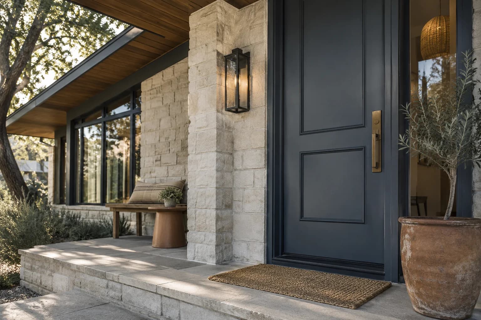 Front door featuring Midnight Blue paint