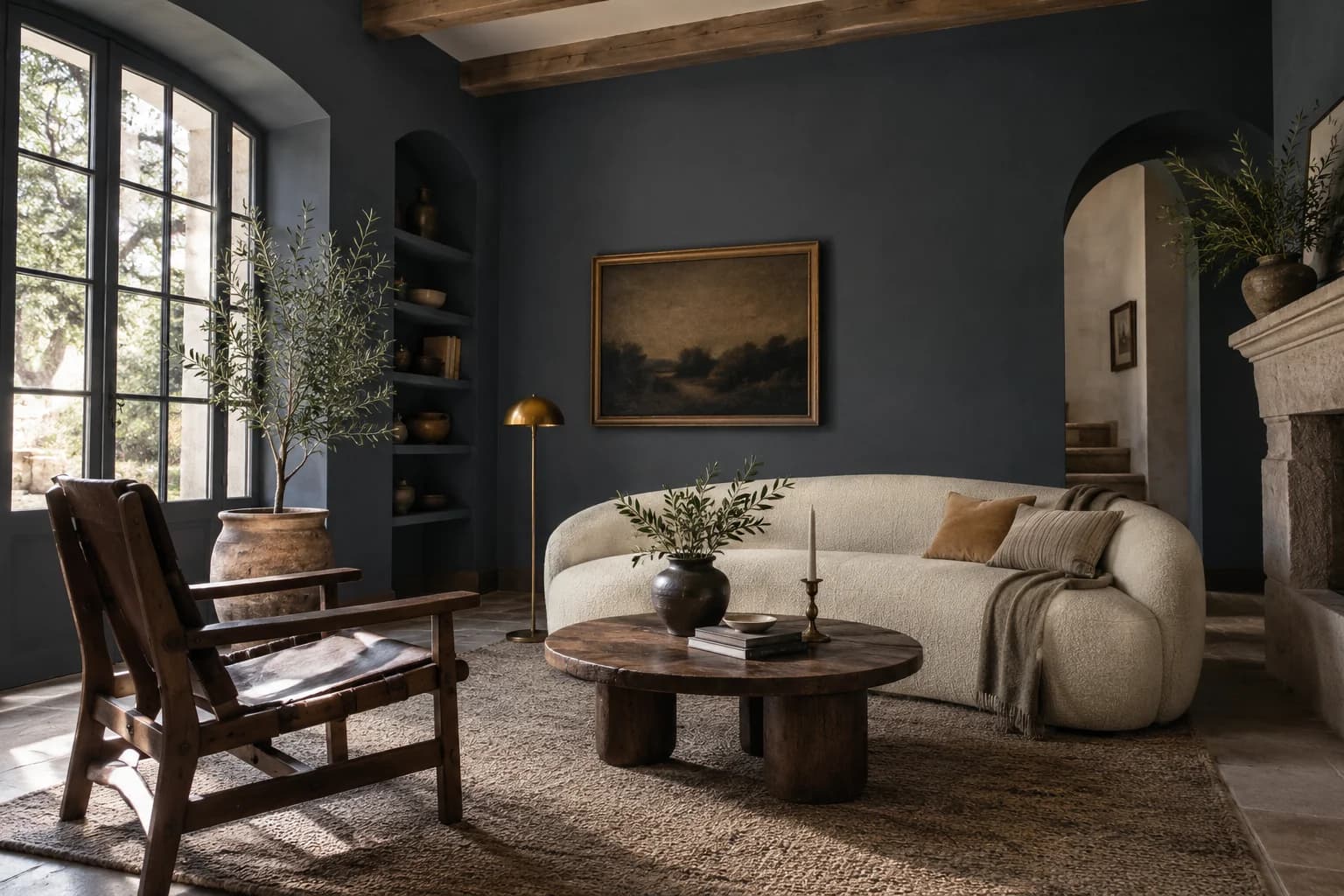 Living room featuring Midnight Blue paint