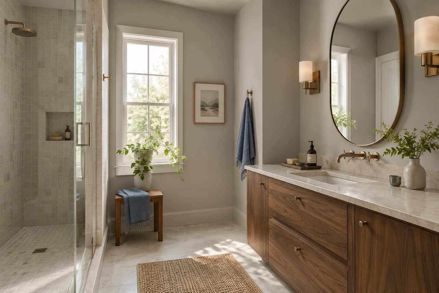 Bathroom featuring Natural Gray paint