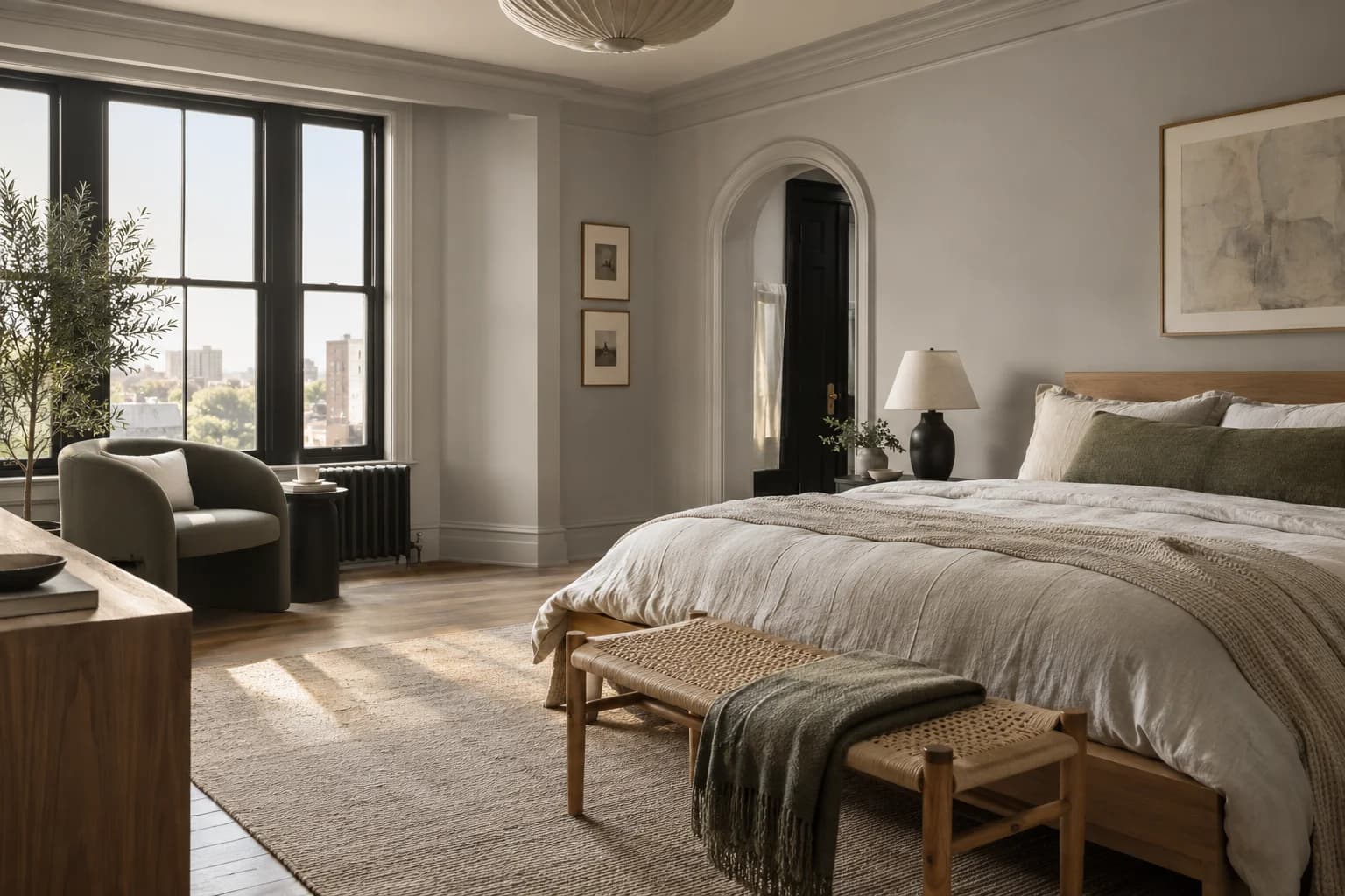 Bedroom featuring Natural Gray paint