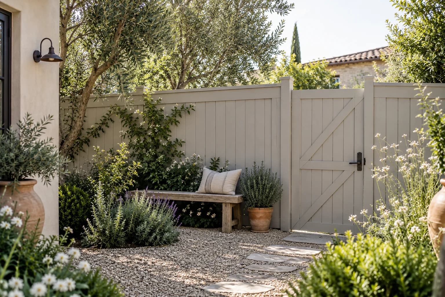Fences & garden structures featuring Natural Gray paint
