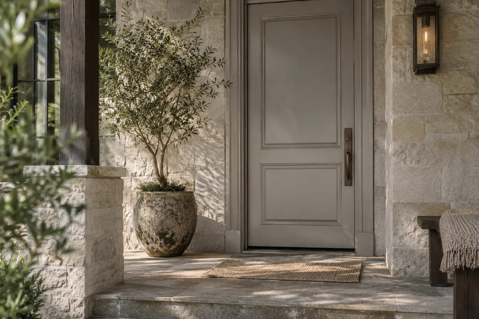 Front door featuring Natural Gray paint