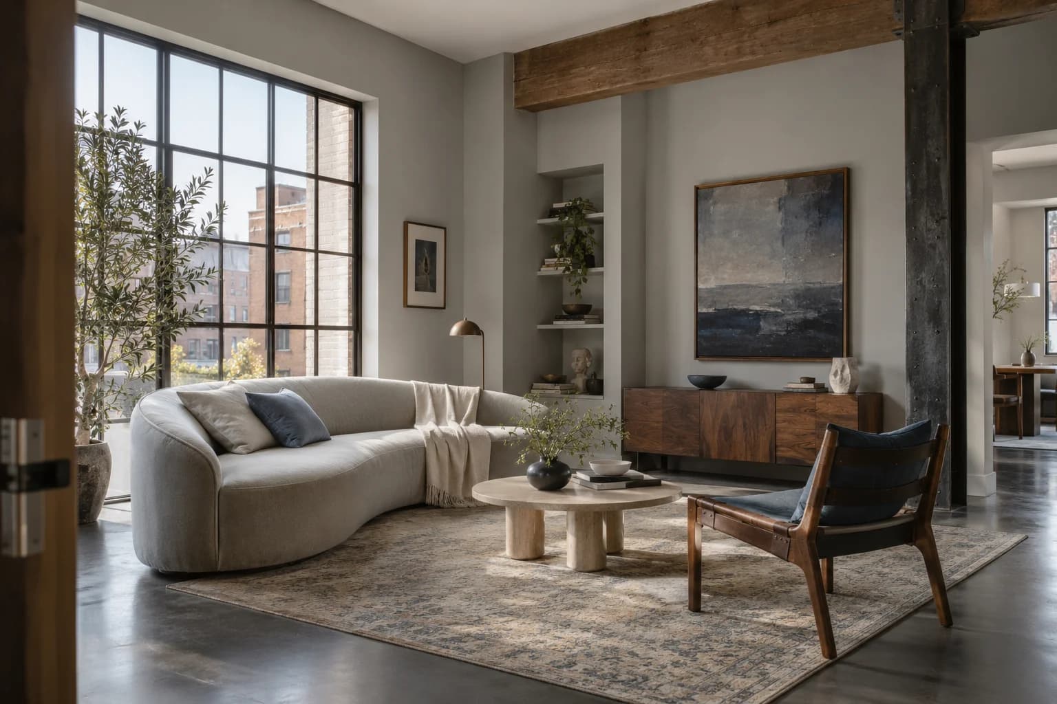 Living room featuring Natural Gray paint