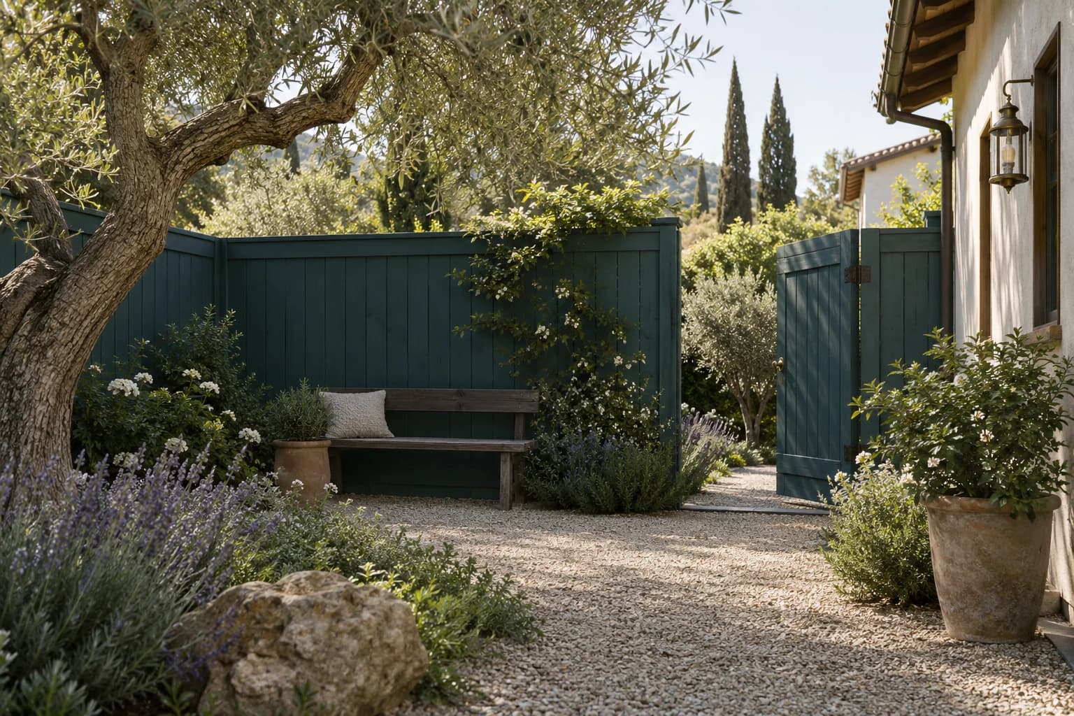 Fences & garden structures featuring Ocean Abyss paint