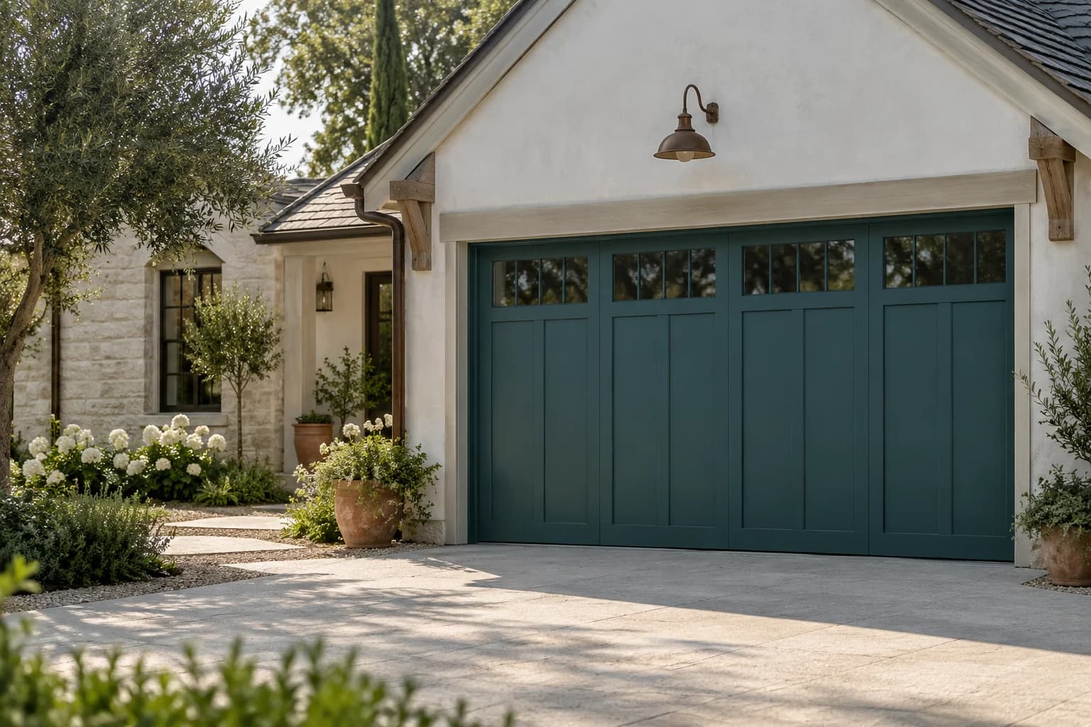 Garage door featuring Ocean Abyss paint