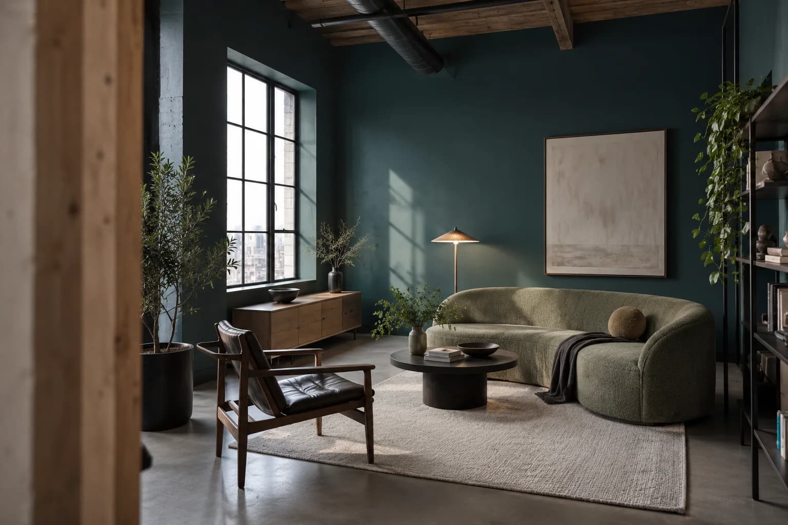 Living room featuring Ocean Abyss paint