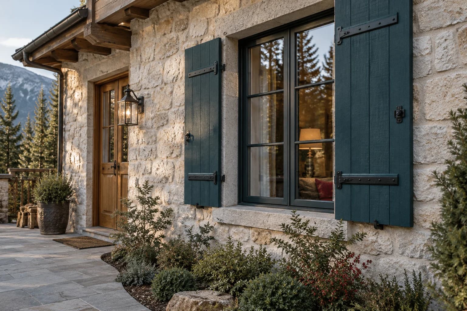 Shutters & trim featuring Ocean Abyss paint