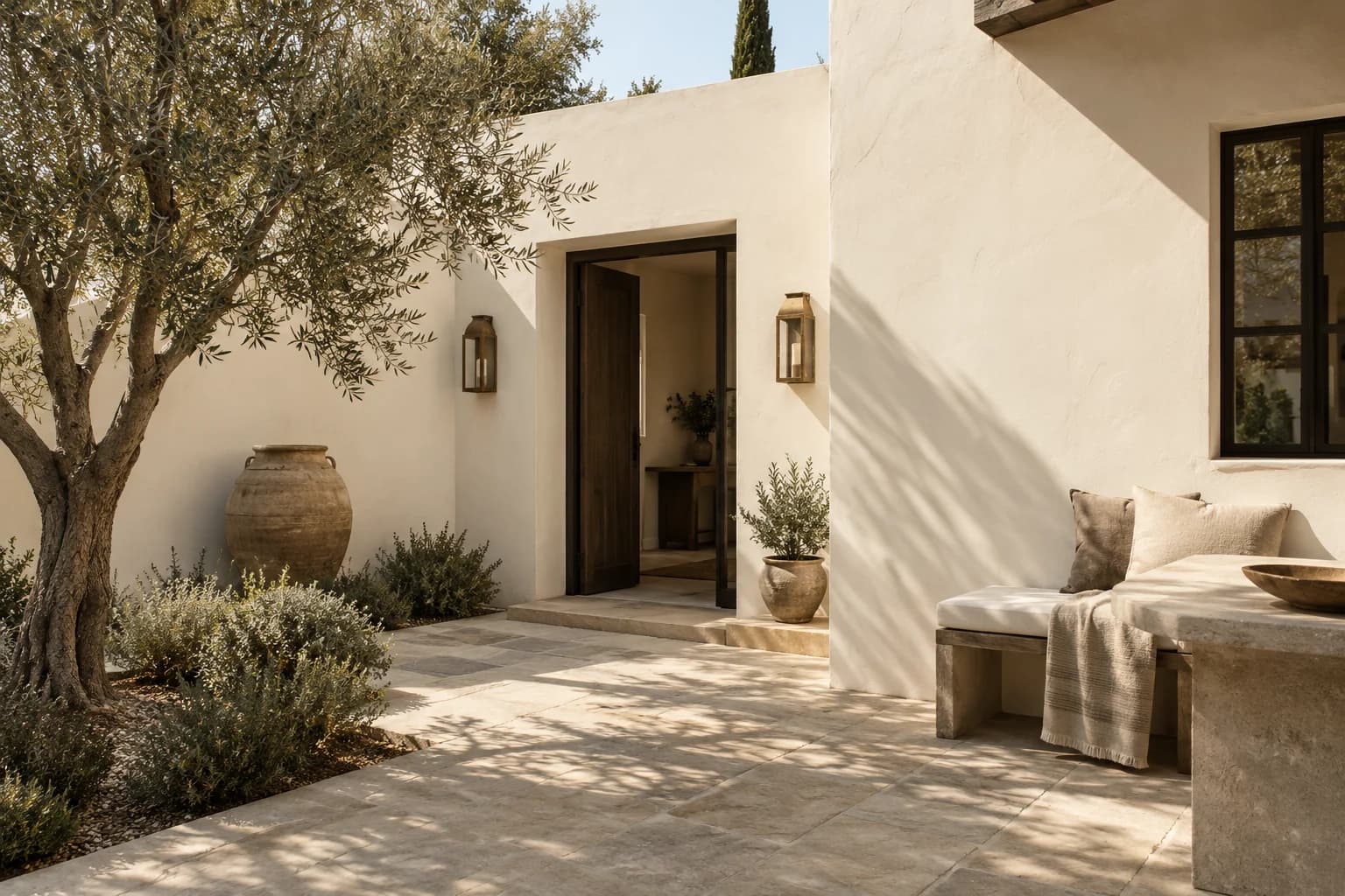 Stucco featuring Off White paint